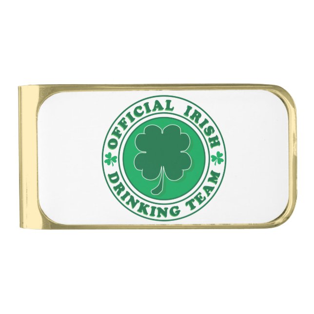 Official-Iris-Drinking-Team Gold Finish Money Clip (Front)