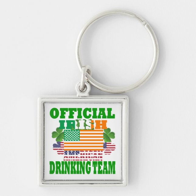 Official Irish American drinking team Keychain (Front)