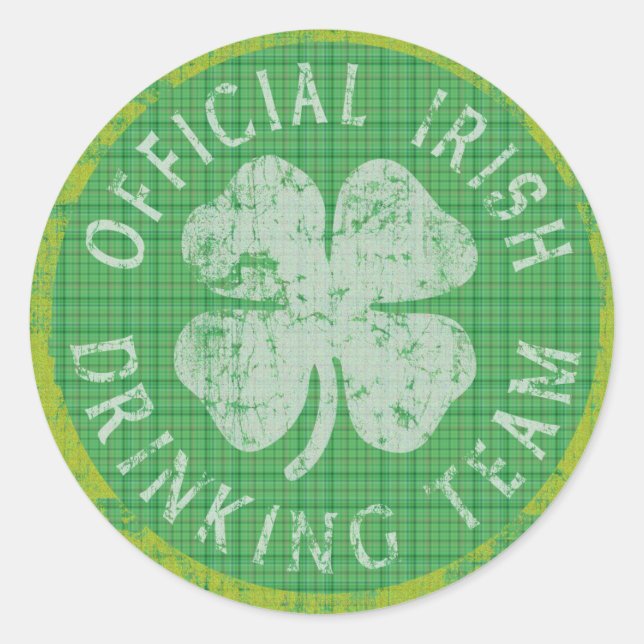 Official Irish Drinking Team Sticker (Front)