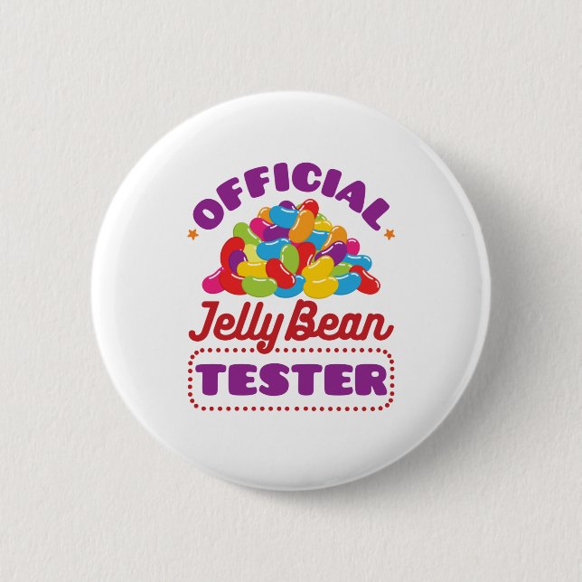 Official Jelly Bean Tester Easter Candy Button (Front)