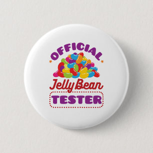 Official Jelly Bean Tester Easter Candy Button