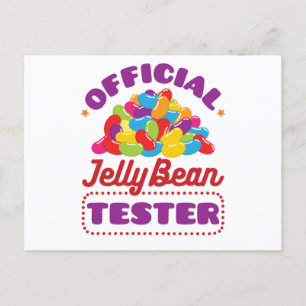 Official Jelly Bean Tester Easter Candy Postcard