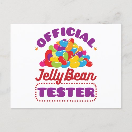 Official Jelly Bean Tester Easter Candy Postcard