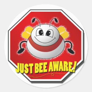 Official Just Bee Aware Logo Classic Round Sticker