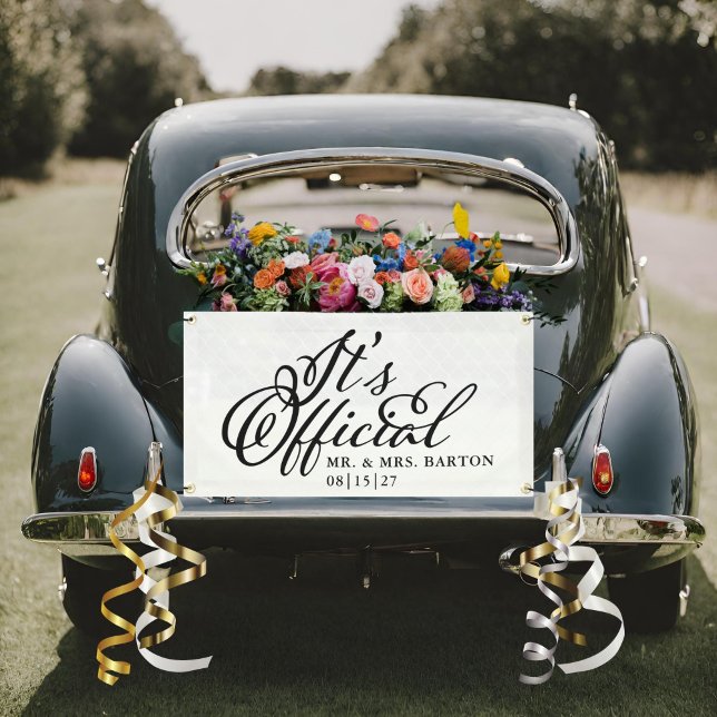 Official Just Married Car Banner (Creator Uploaded)