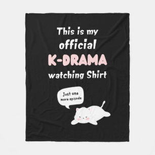 Official K-Drama Watching Shirt Kpop Fan Fleece Blanket