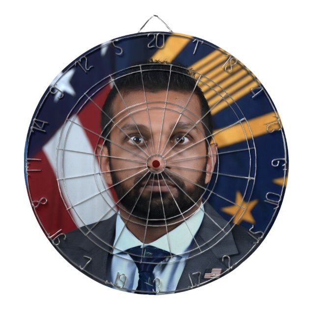 Official Kash Patel Dart Board (Front)