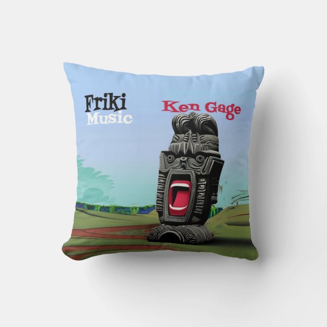 Official Ken Gage Friki Music Album Doublesided Throw Pillow (Front)