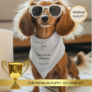 Official Kennels Puppy Black & White Bandana