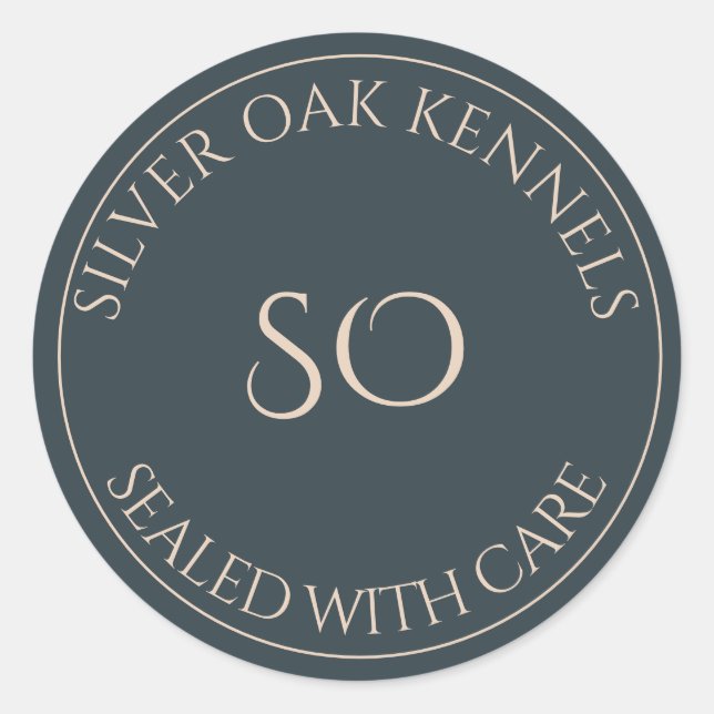 Official Kennels "Sealed with Care" Small Classic Round Sticker (Front)