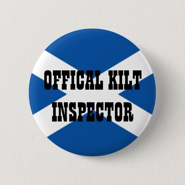 Official Kilt Inspector Pinback Button (Front)