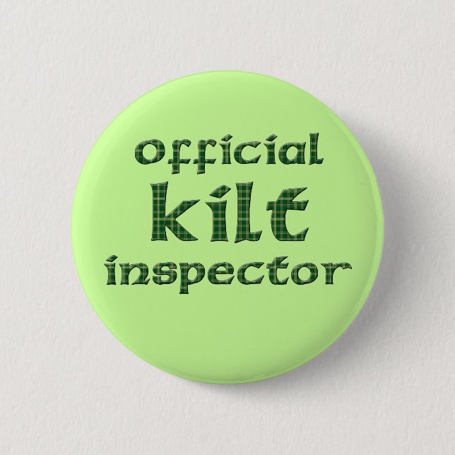 Official Kilt Inspector Pinback Button (Front)