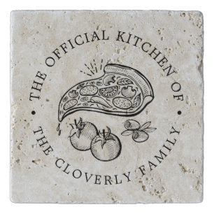 Official Kitchen   Pizza Themed Serving Ceramic Ti Trivet