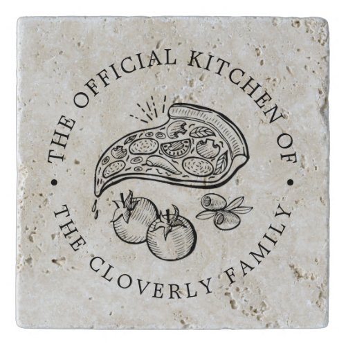 Official Kitchen  Pizza Themed Serving Ceramic Ti Trivet