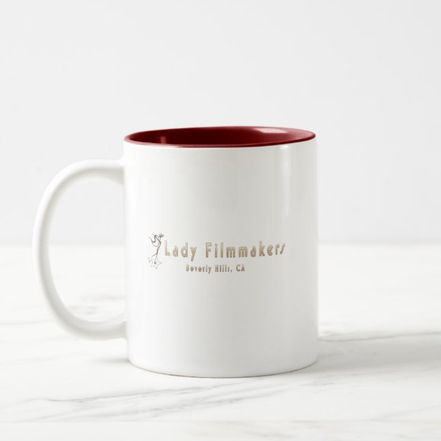 Official Lady Filmmakers Logo with Beverly Hills Two-Tone Coffee Mug (Left)