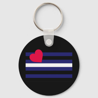 OFFICIAL LEATHER PRIDE FLAG KEYCHAIN