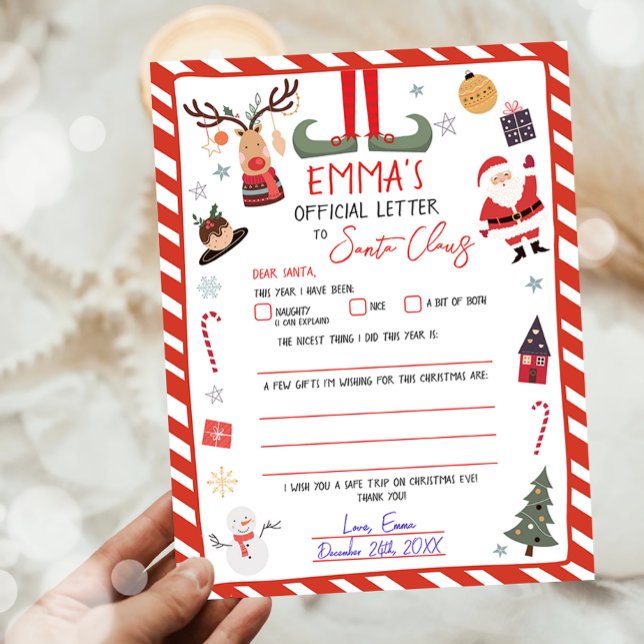 Official Letter to Santa Claus Christmas Eve Mail (Creator Uploaded)