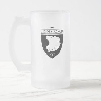 OFFICIAL Lion's Roar Real Ale Glass Frosted Glass Beer Mug