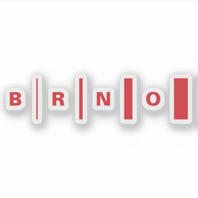Official logo of Brno, Czech Republic Sticker (Front)