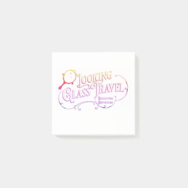 Official Looking Glass Travel Post It Notes (Front)