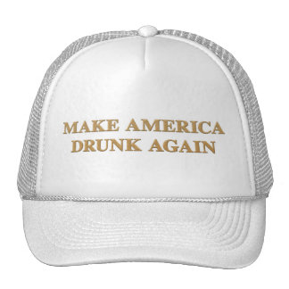 Official Make America Drunk Again Cap - White/Gold Trucker Hat