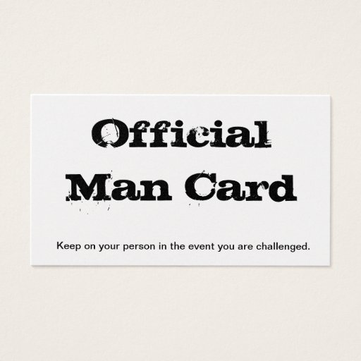 Customizable Official Man Card Business Card Template
