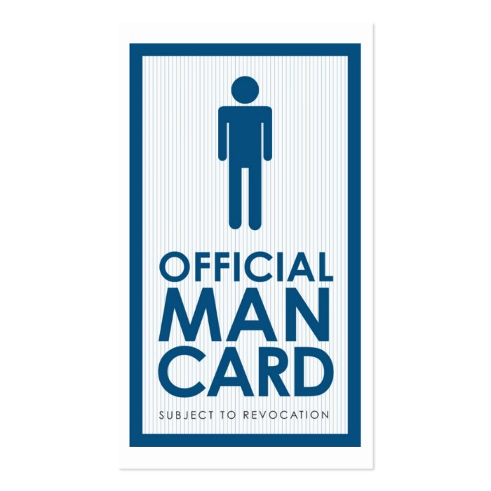 Official Man Card Business Card Templates