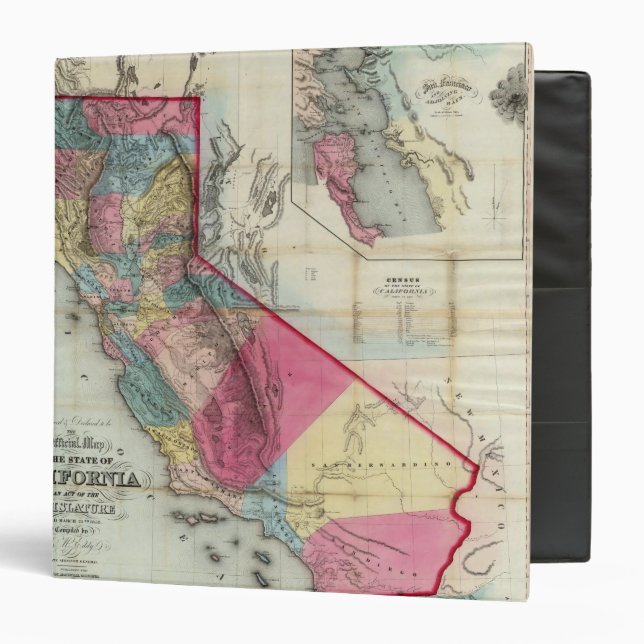 Official map of the State of California Binder (Front/Inside)