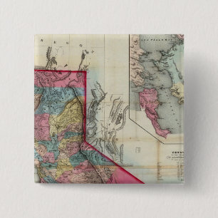 Official map of the State of California Button