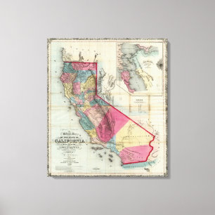 Official map of the State of California Canvas Print