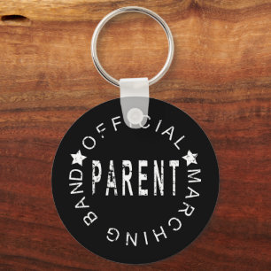 "Official Marching Band Parent"   Button Keychain