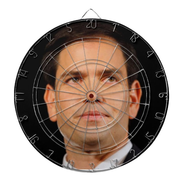 official marco rubio dartboard with darts (Front)