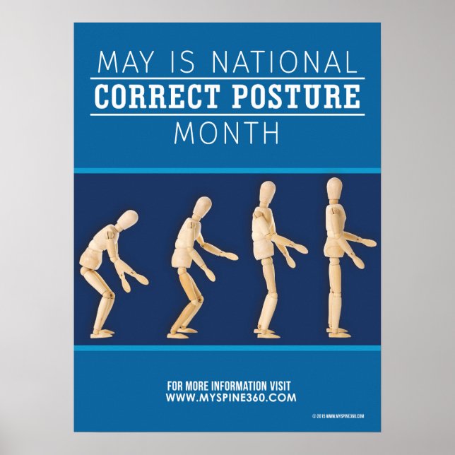 Official May National Correct Posture Month Poster (Front)