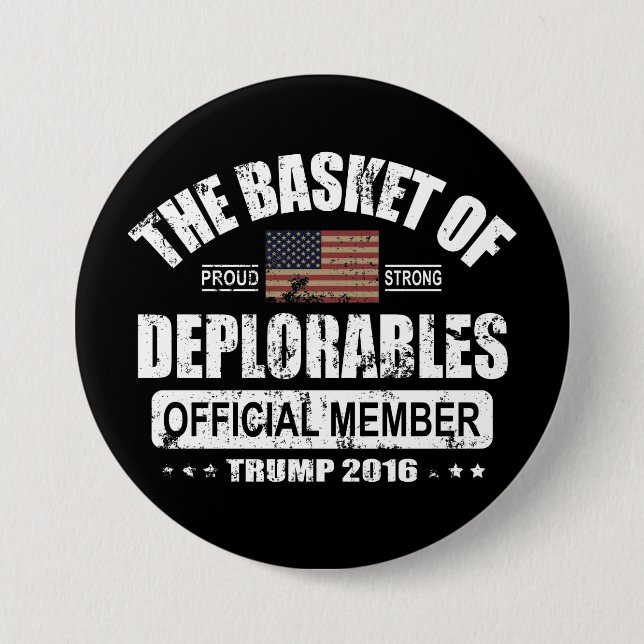 Official Member Basket of Deplorables Button (Front)