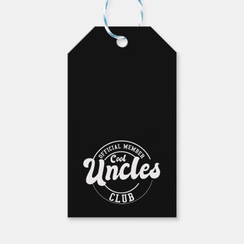 Official Member Cool Uncles Club Fathers Day Gift Tags