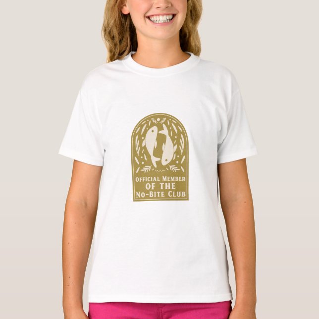 Official Member of the No-Bite Club Fishing T-Shirt (Front)