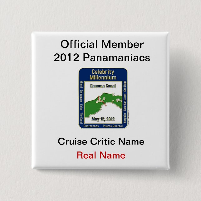 Official Member Panamaniacs Pinback Button (Front)