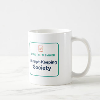 Official Member Receipt Keeping Society Frugal Bud Coffee Mug