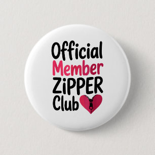 Official Member Zipper Club, Open Heart Byp Surger Button