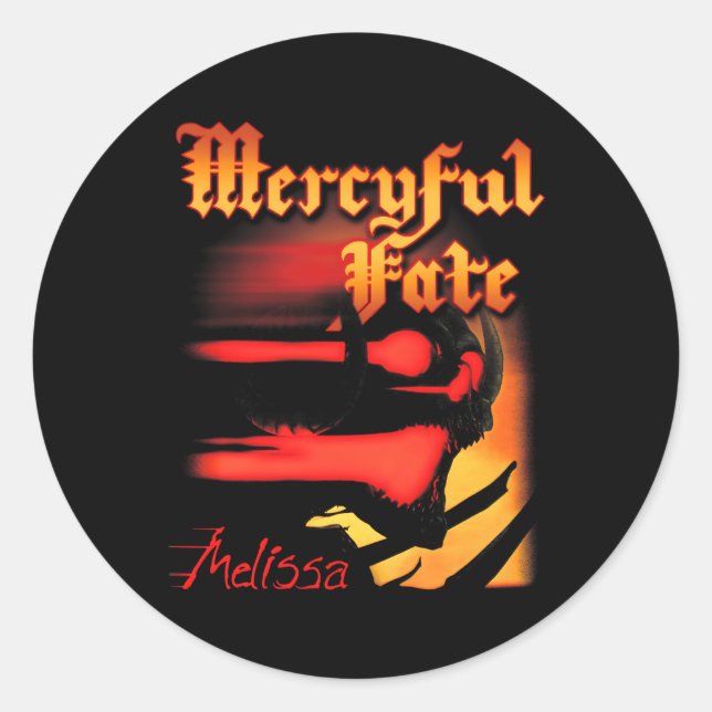 Official Mercyful Fate Melissa Classic Round Sticker (Front)
