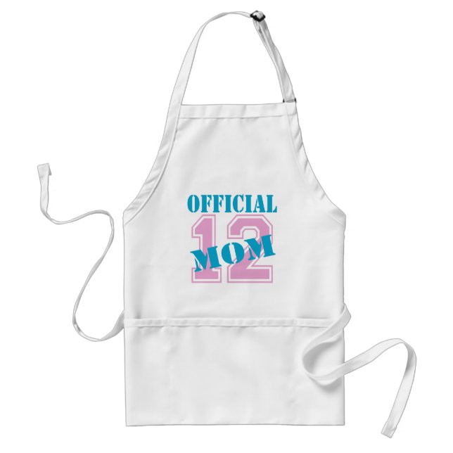 Official Mom 12 Adult Apron (Front)