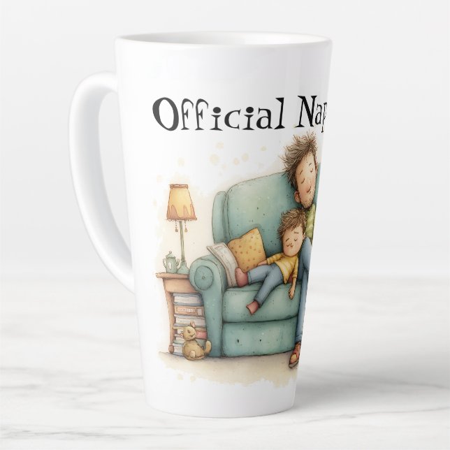 Official Nap Champ Father's Day  Latte Mug (Left Angle)