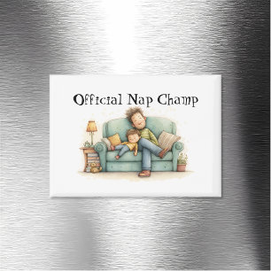 Official Nap Champ Father's Day Magnet