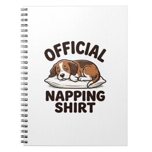 Official Napping Shirt Sleepy Dog Vintage Design_1 Notebook