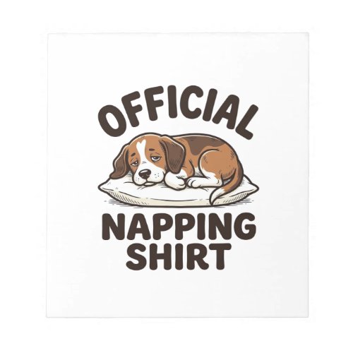 Official Napping Shirt Sleepy Dog Vintage Design_1 Notepad