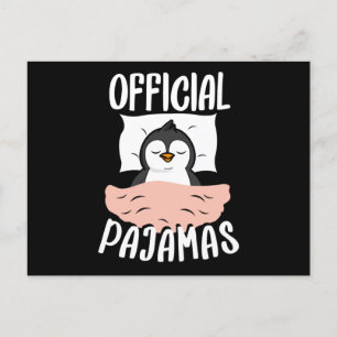 Official napping Sleepshirt Penguin Pajamas Postcard