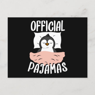 Official napping Sleepshirt Penguin Pajamas Postcard