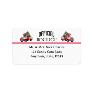 Official North Pole Address Labels