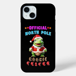 Official North Pole Cookie Tester Giant Christmas iPhone 15 Plus Case