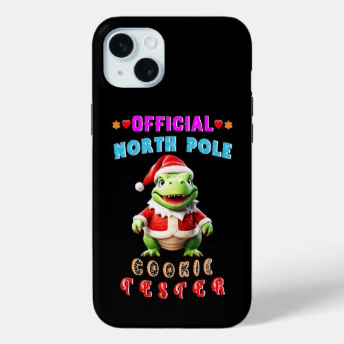 Official North Pole Cookie Tester Giant Christmas iPhone 15 Plus Case